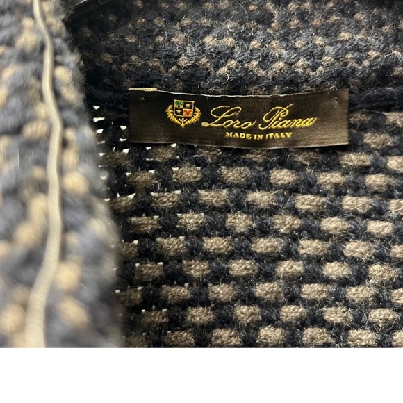 Loro Piana textured knit cashmere leather military jacket blazer cardigan - Picture 11 of 15